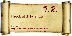 Theobald Róza névjegykártya